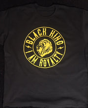 Load image into Gallery viewer, Black King T-shirt with yellow letters