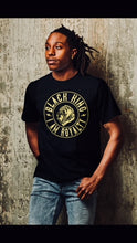 Load image into Gallery viewer, BLACK KING TSHIRT WITH YELLOW LETTERS